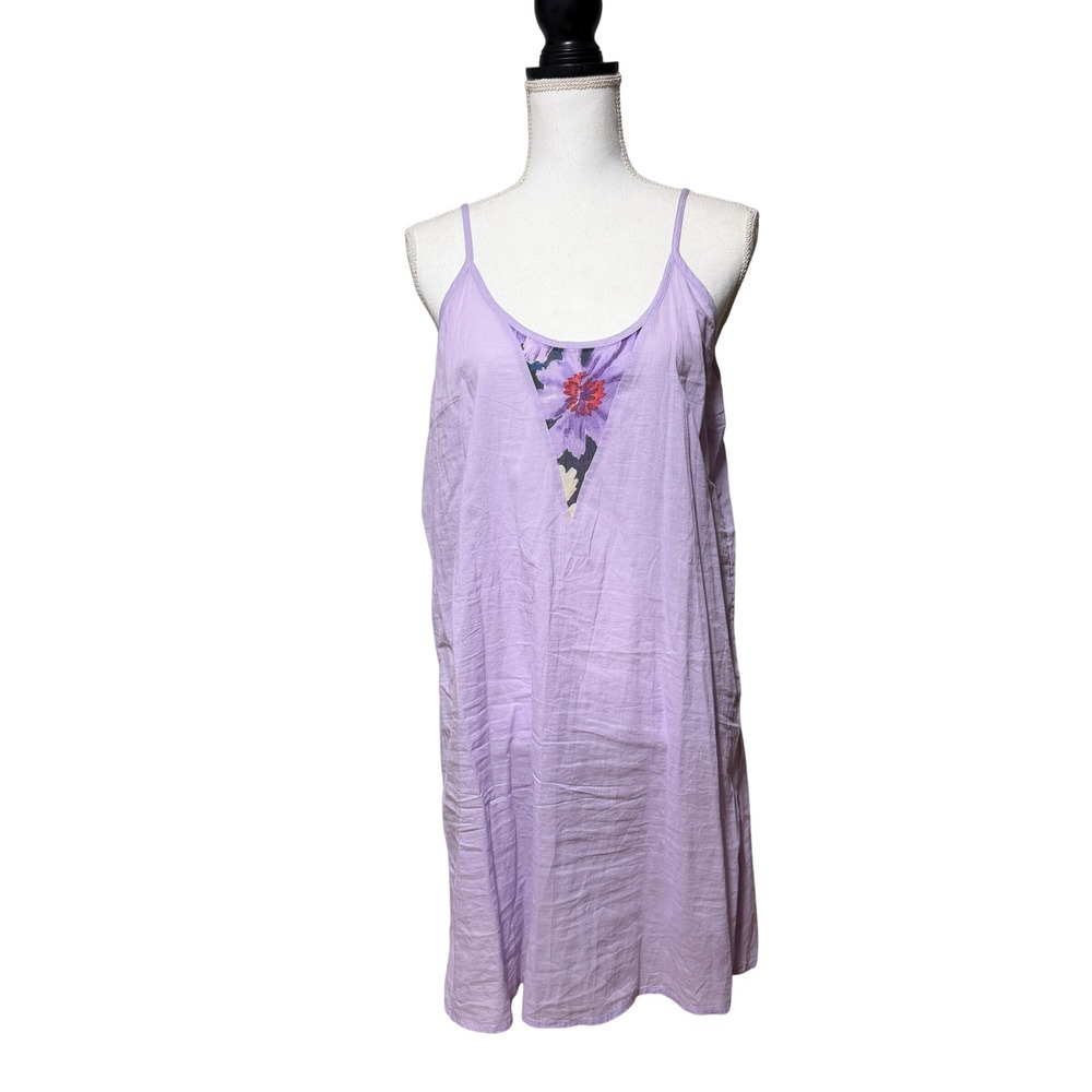 Sundance Fields of Beauty sz S Tiered Floral Peasant Dress Ruffle Purple w Slip - Picture 5 of 6